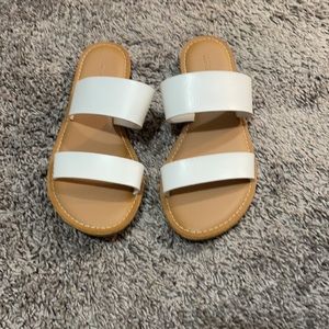 Old Navy White Snakeskin Sandals